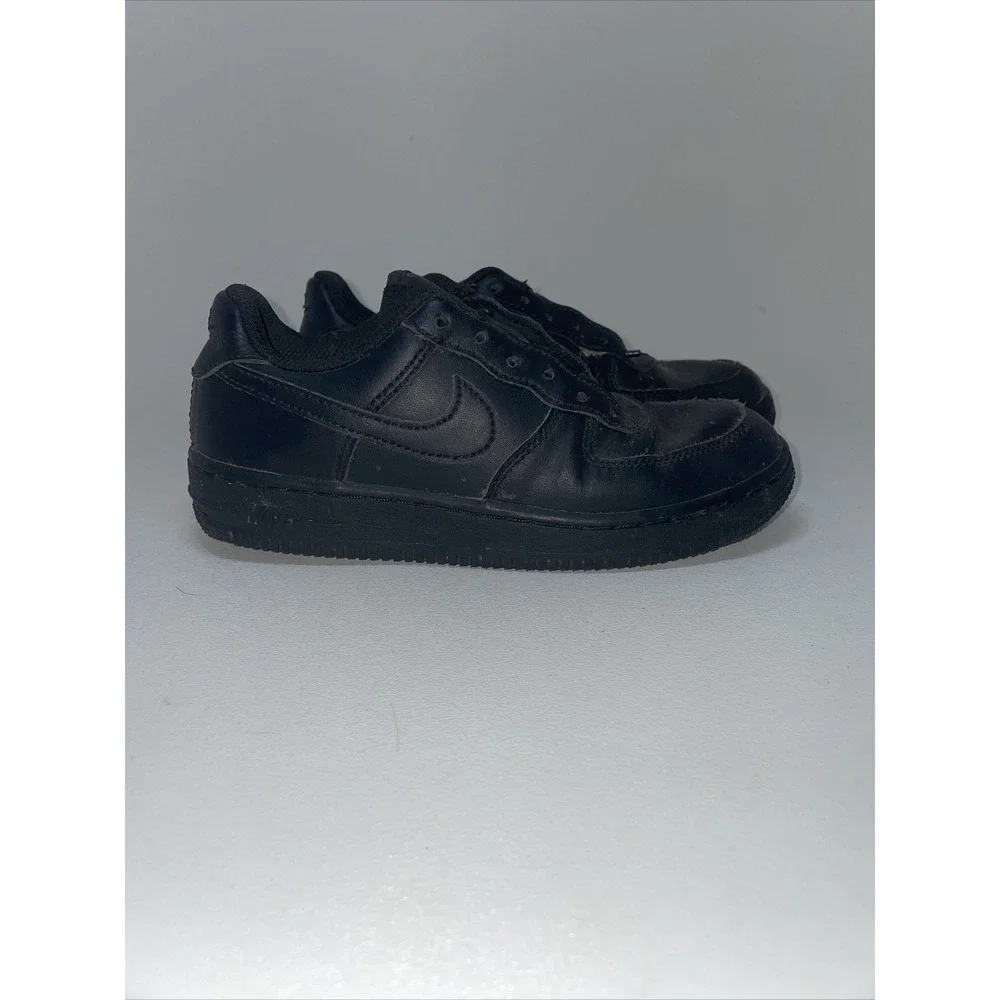 Nike Air Force 1‎ AF1 Low Black Shoes Youth Size 13C (314193-009)